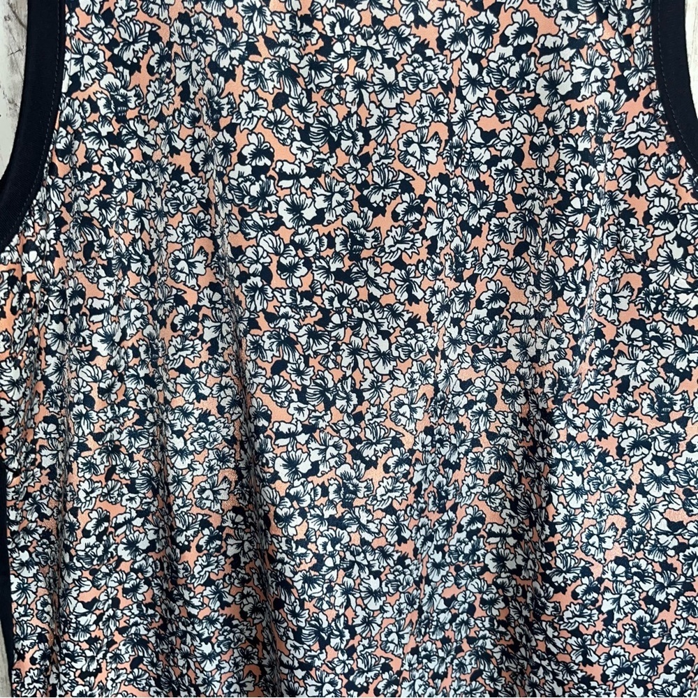 J.Crew Floral Tank Top NWT XS Navy Pink Sleeveless Lightweight Summer Top - Picture 3 of 4